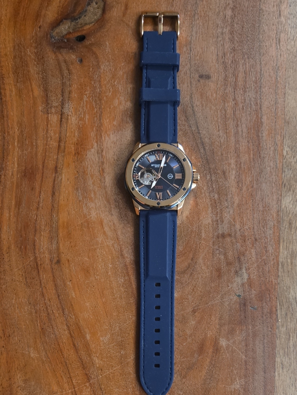 Stuhrling Original Blue and Gold Automatic Men's Watch